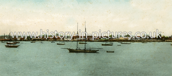 A view of Burnham on Crouch from the River, Essex. c.1900's